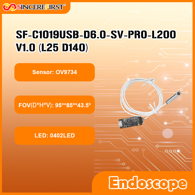 IP67 720P Sensor OV9734 UVC USB 2.0 Endoscope Camera Module