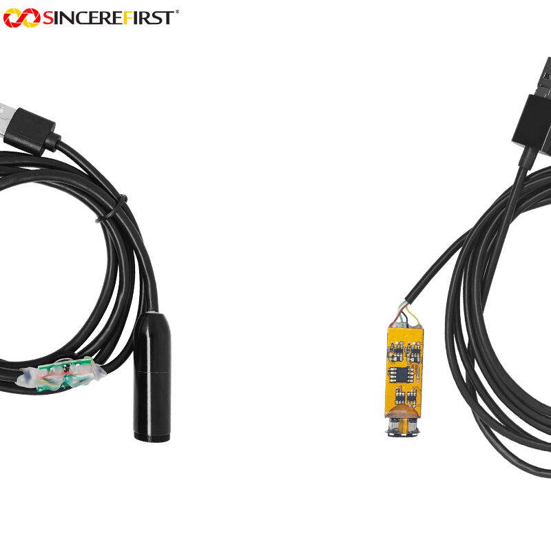 Triple-Lens USB Endoscope Camera with Front and Side Lighting for Cavity Inspection